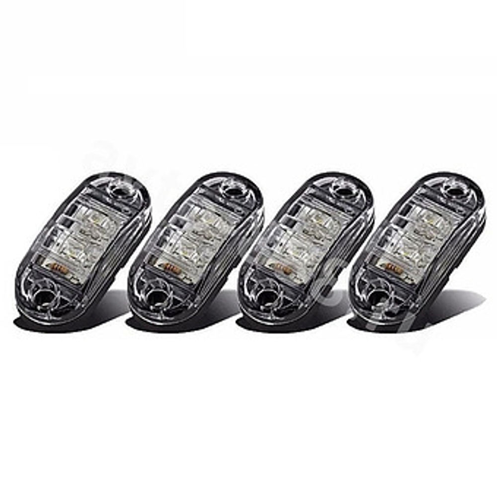 Фонари габаритные BD-0015 12/24V белый (4шт) 11810
