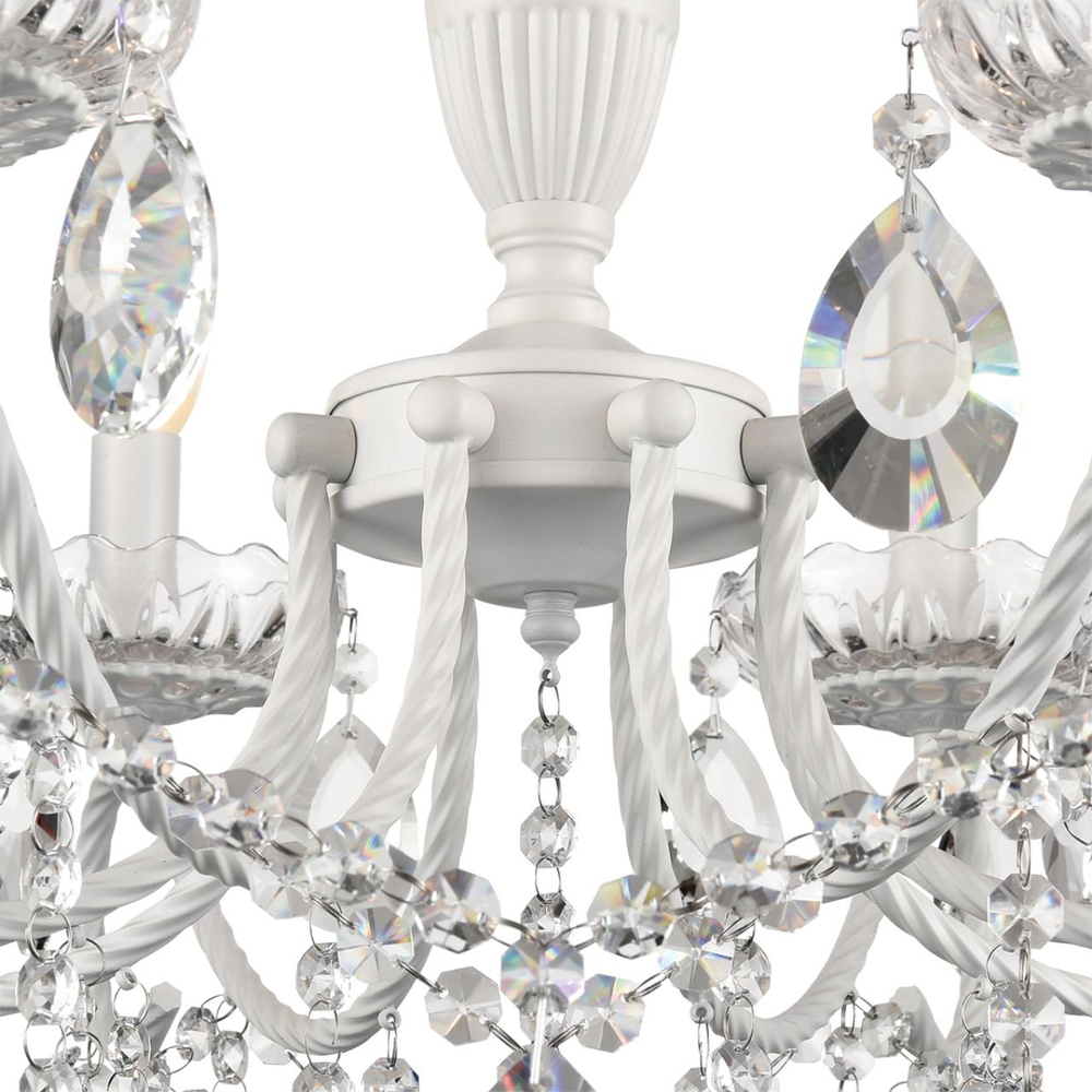 8189/8 CLASSI LN26 091 белый, металл/хрусталь Люстра E14 8*40W 220V SNOW