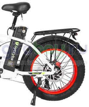 Электровелосипед Syccyba F10 Pro (48V/20Ah) - Белый с красными ободами фото №6