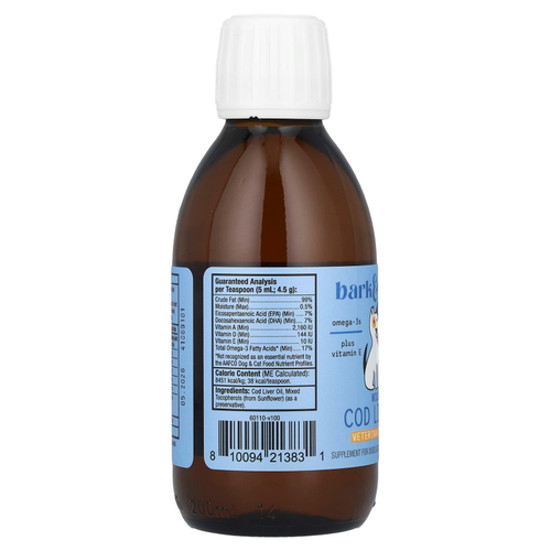 Dr. Mercola, Жир печени дикой аляскинской трески, для собак и кошек, 200 мл (6,8 жидк. унц.)