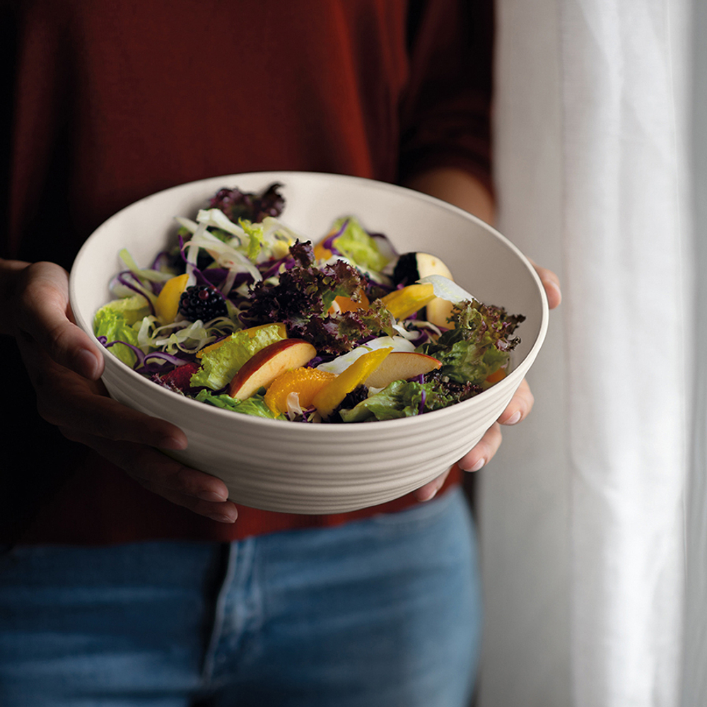 Салатник tierra, D25 см, молочно-белый