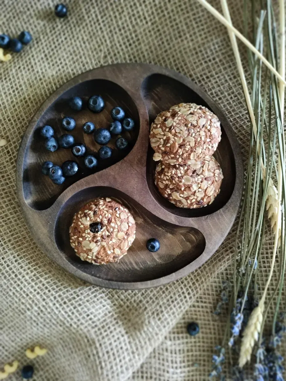 Менажница деревянная сервировочная из кедра для подачи