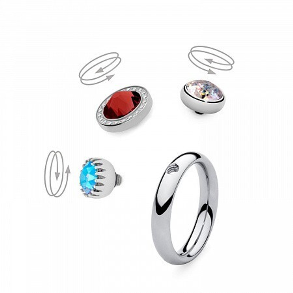 Кольцо - База Qudo Basic small silver 16,5 мм 627041 S