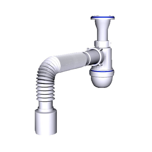 Сифон для умывальника бутылочный АНИ C2010 1 1/4 с гибкой трубой 50