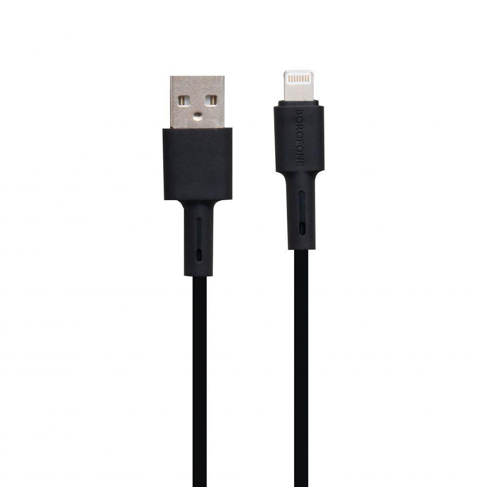 Кабель Borofone BX31 USB-Lightning 2.4А 1м Silicone Black