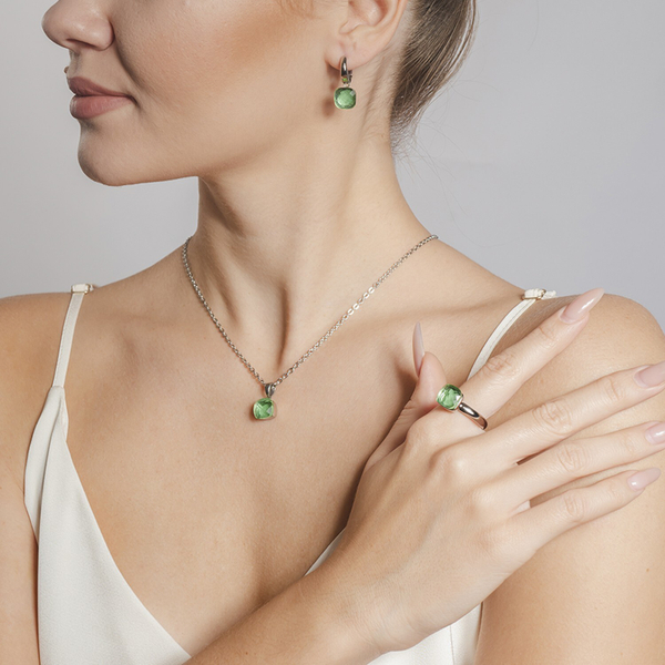 Кольцо Qudo Firenze peridot 19 мм 610846 G/S размер 19