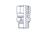 Штуцер FE D12 ORFS 13/16 - BSP 1/2 (обжатая гайка)