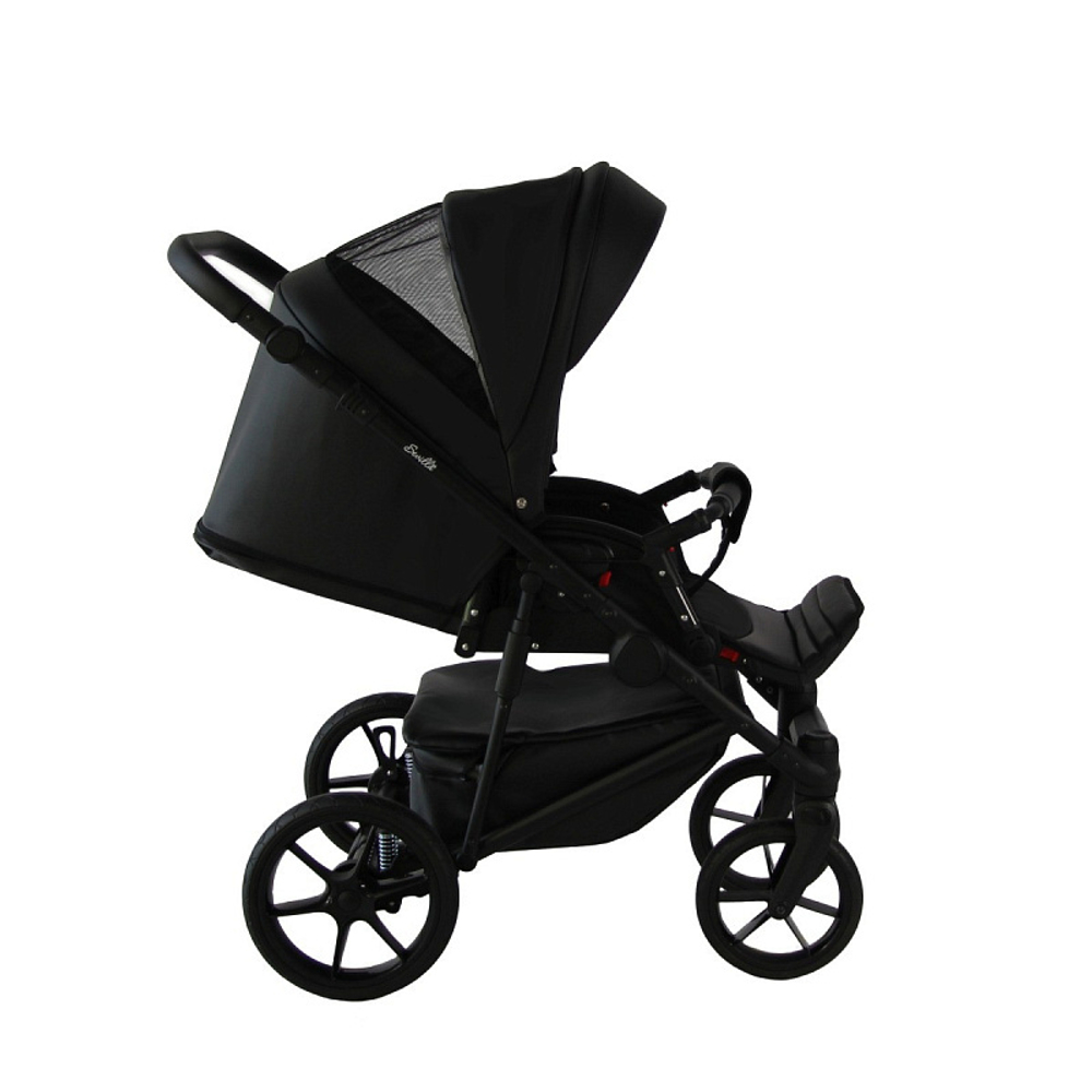 Детская коляска Sevillababy Tisso 2 в 1 черный экокожа