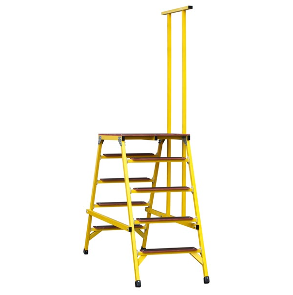 Стремянка-подмость стеклопластиковая с симметричной опорой ССС-0,9П-Ф40П