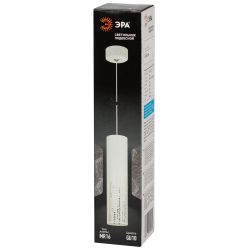 Светильник подвесной (подвес) ЭРА PL26 WH MR16 GU10 потолочный цилиндр белый | Подвесные светильники