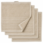 Набор полотенец IKEA VAGSJON (ВОГШЁН), Бежевый, 30х30 см, 4 шт