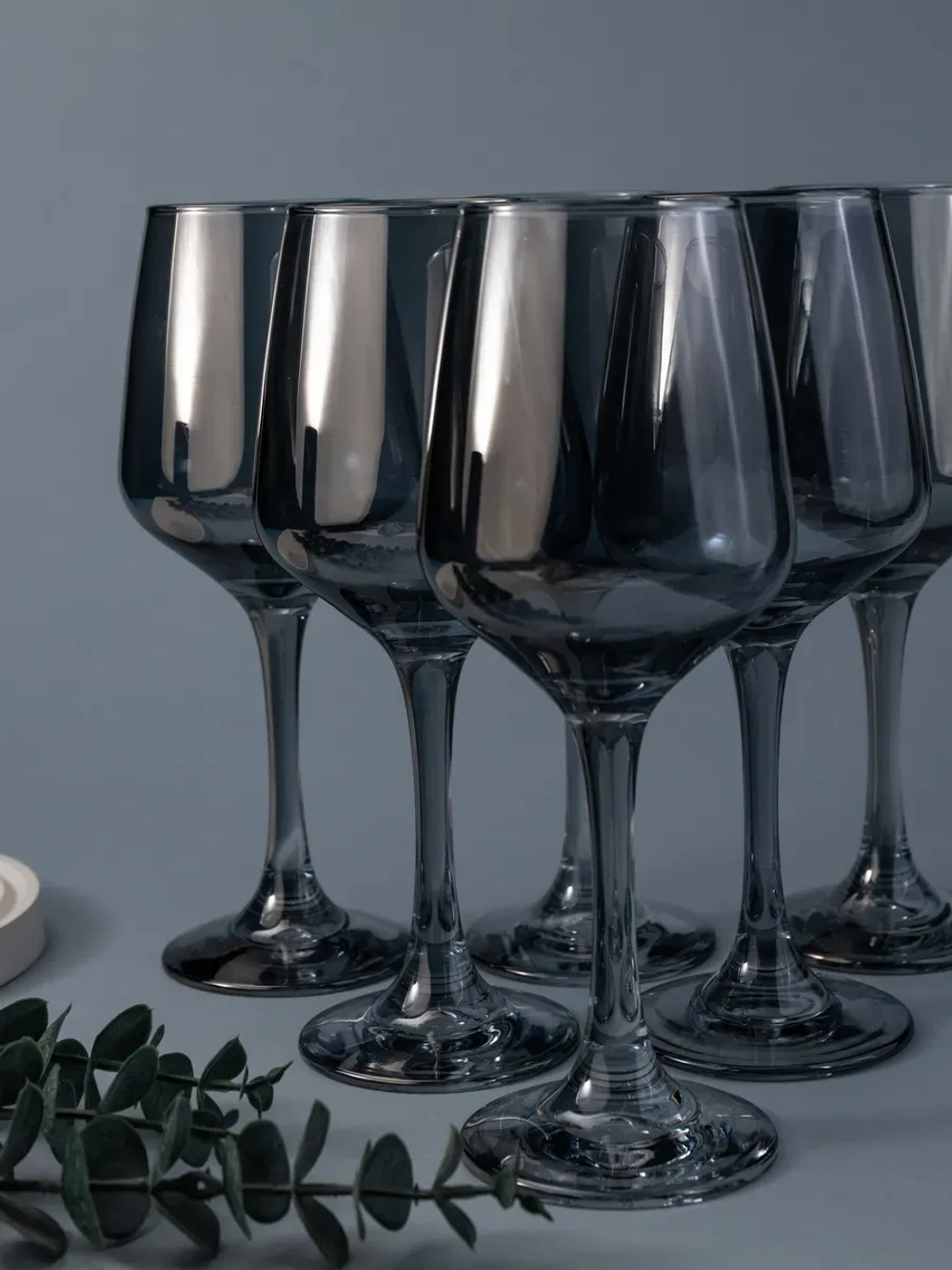 Набор бокалов для вина, 450 мл, 6 шт. серые