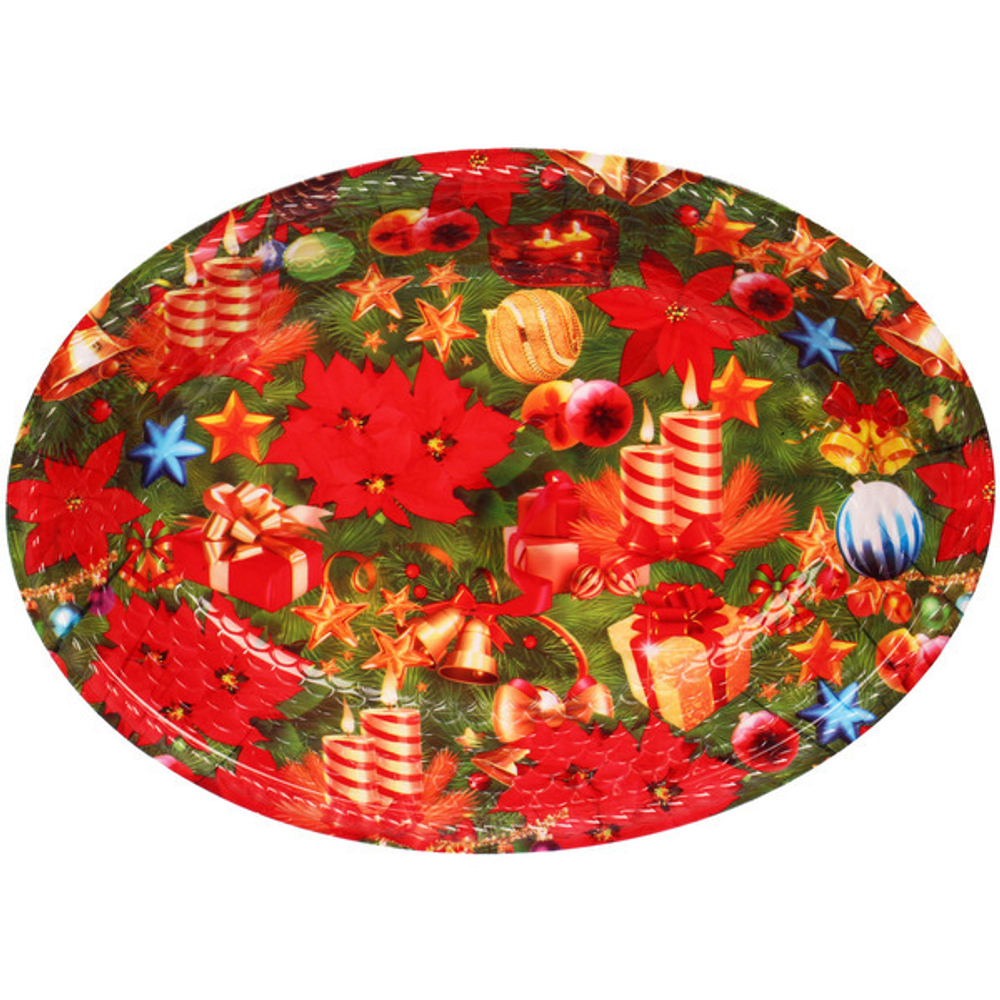 Поднос пластиковый «Новогоднее ассорти» 35,5*26см