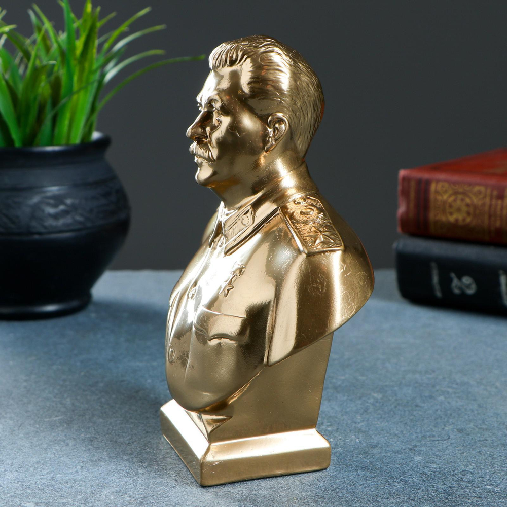 Бюст «Сталин» гипс, большой, 6х15х5 см