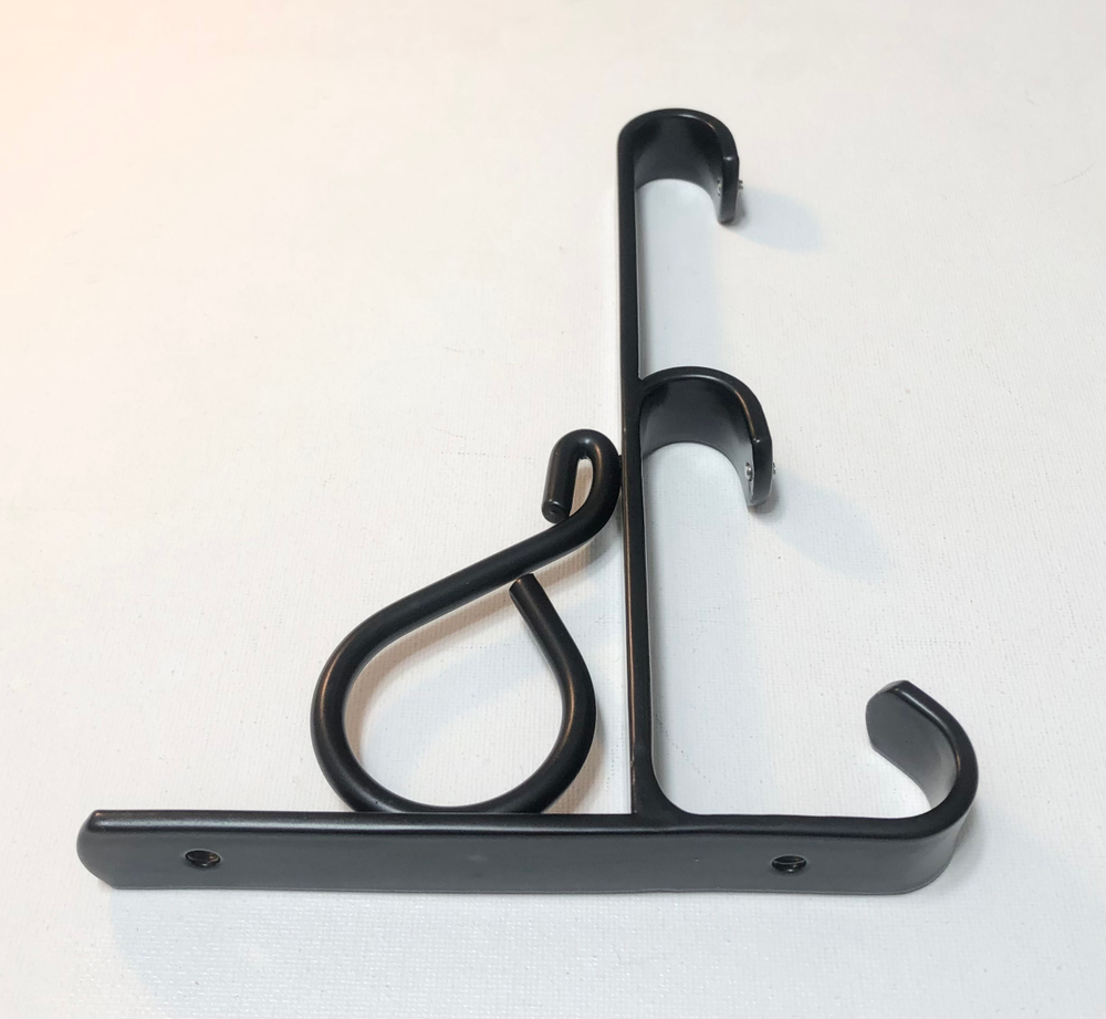 Кронштейн стеновой "Готика 180 мм" двойной d20/20 мм, цвет черный