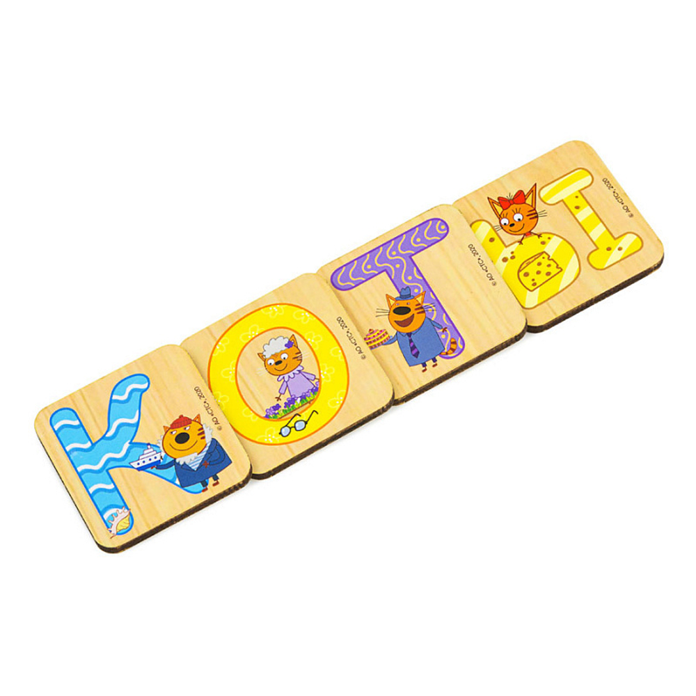 Лото ТРИ КОТА (42 фишки, 7 картинок в мешке) арт. ЛТ10