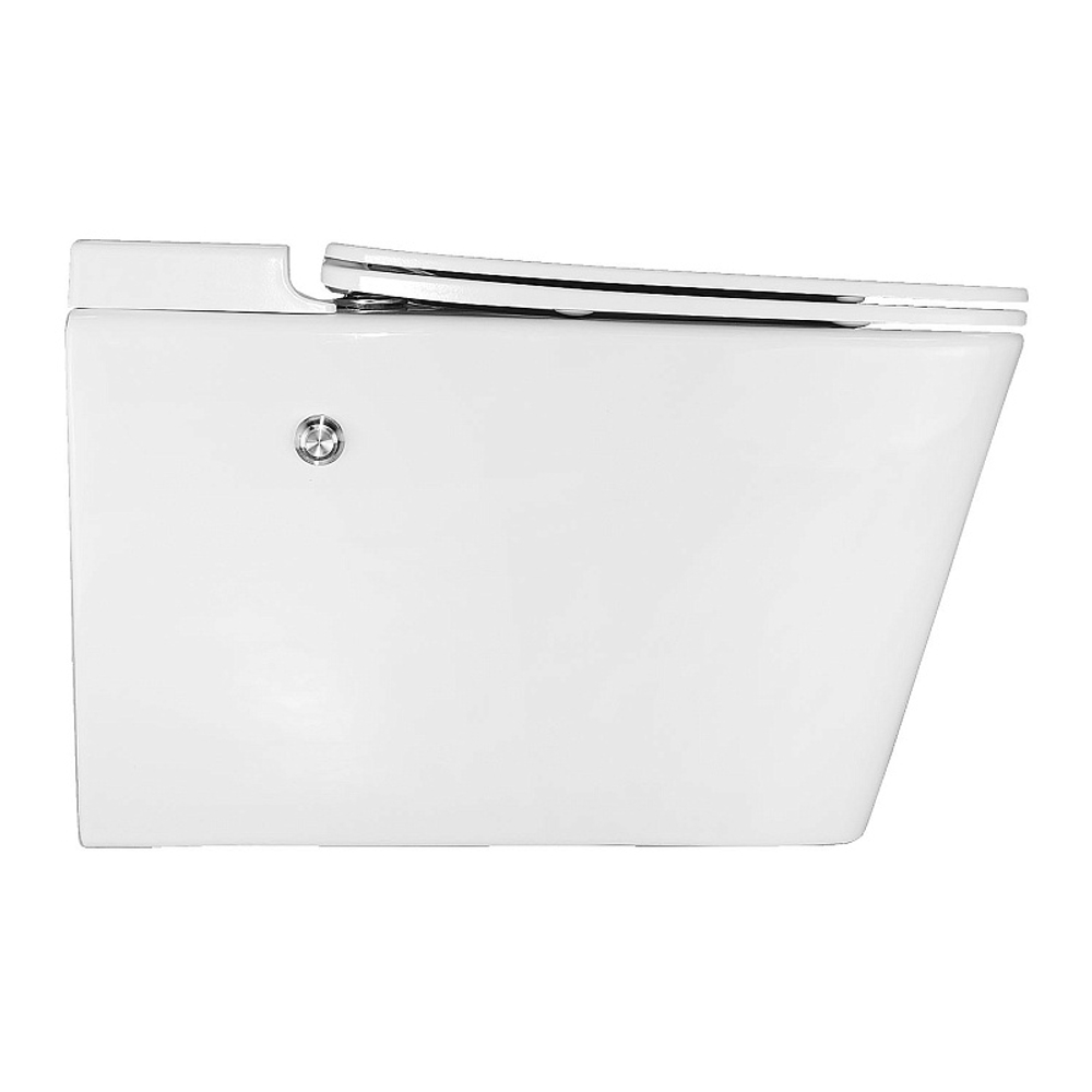 Унитаз импульсный Azario 360х590х380 подвесной, квадратный, быстросъемное сиденье микролифт, монтажная рама в комплекте (AZ-101C)