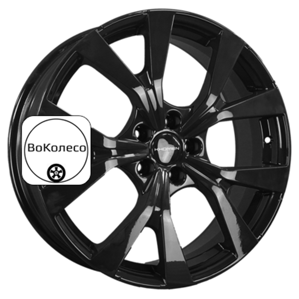 7x19/5x114,3 ET45 D67,1 KHW1906 (Mazda CX-5/CX-8) Black Khomen Wheels