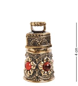 AM-2154 Наперсток «Ажурный с утюгом» (латунь, янтарь)