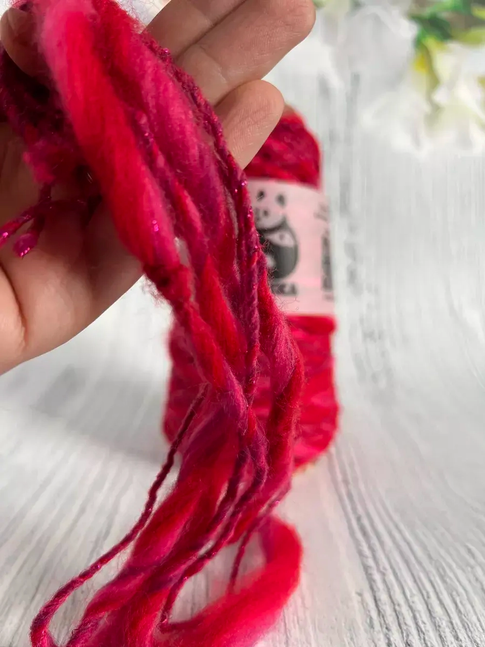 Трикотажная пряжа для вязания MORELINO толстая шишибрики