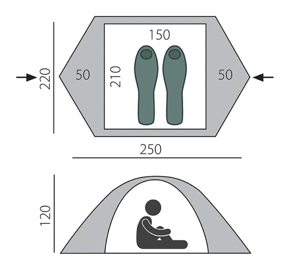 Палатка BTrace Malm 2 [T0478]