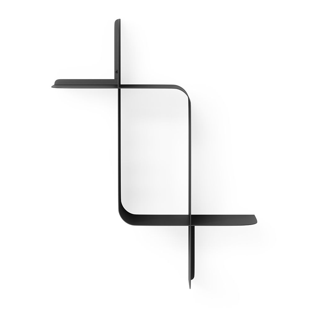 Набор металлических настенных полок Montage, 2 шт., черные