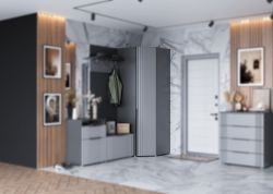 Шкаф угловой МС "Вита" (Темно серый),