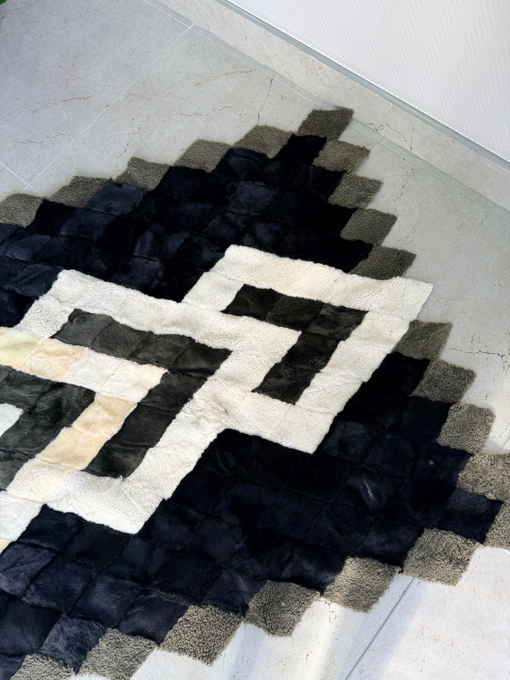 Покрывало меховое ковер из шкуры овчины