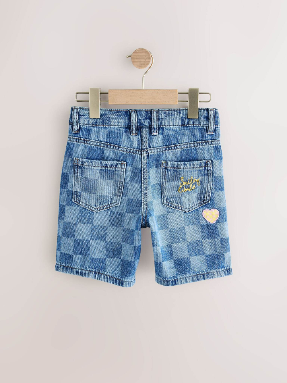 Шорты джинсовые с вышивкой для девочки Next E35-579, Синий