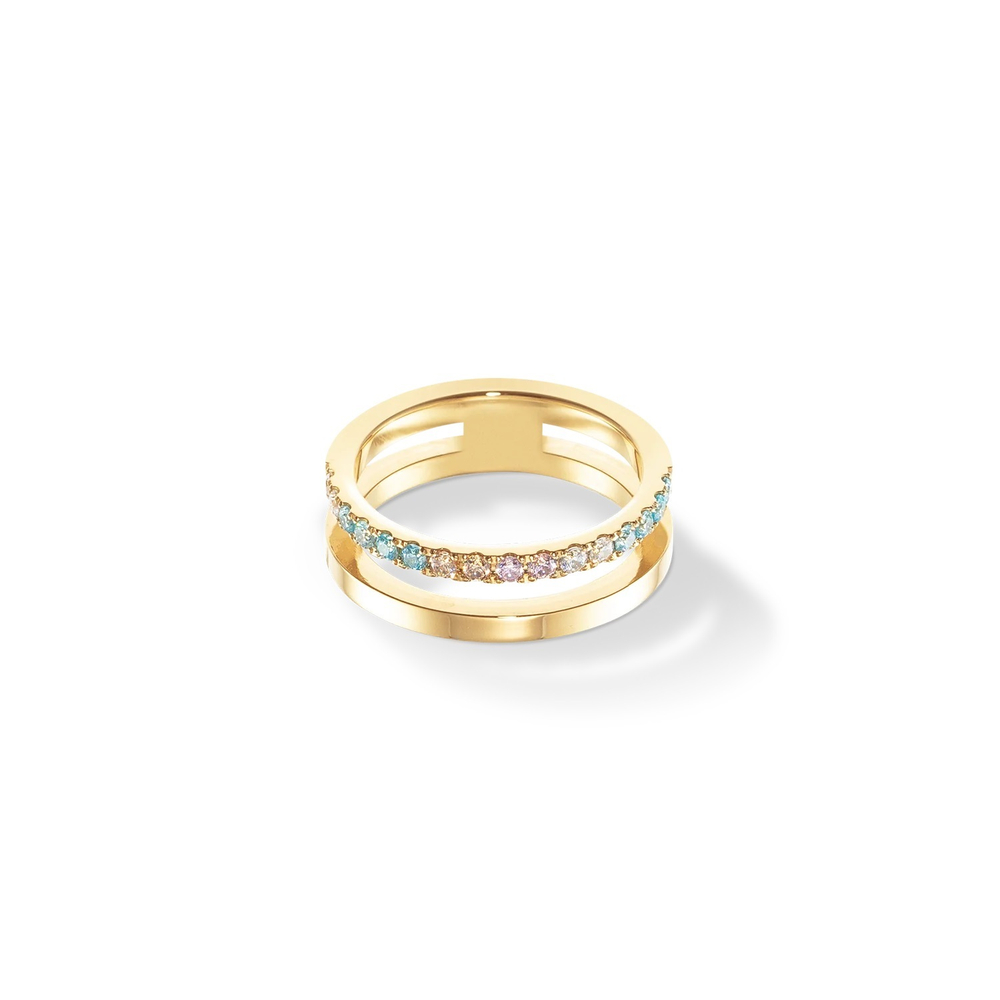 Кольцо Coeur de Lion Multicolour Pastel Gold 0136/40-1590 58