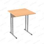 Парта одноместная регулируемая с прямыми углами (бук)