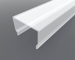 Рассеиватель прямоугольный матовый поликарбонат LC-LRM-М1728-6