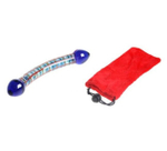 Двухголовый цветной стимулятор из стекла Double Dong (23 см , разноцветный) (Цвет: разноцветный)