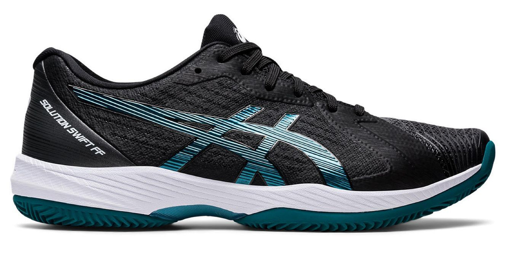 Мужские кроссовки теннисные Asics Solution Swift FF Clay - черный, зеленый