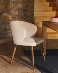 Стул Darice, бежевый шенилл, темные ножки