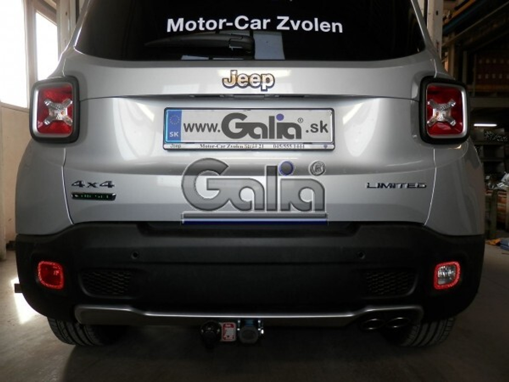 Фаркоп оцинкованный Galia J011A для Jeep Renegade 2014-, FIAT 500X 2014-(паспорт и сертификат в комплекте)(без электрики)