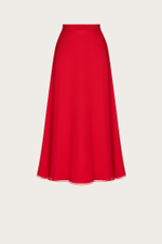 ЮБКА ИЗ КРАСНОГО ШЕЛКОВОГО ШИФОНА