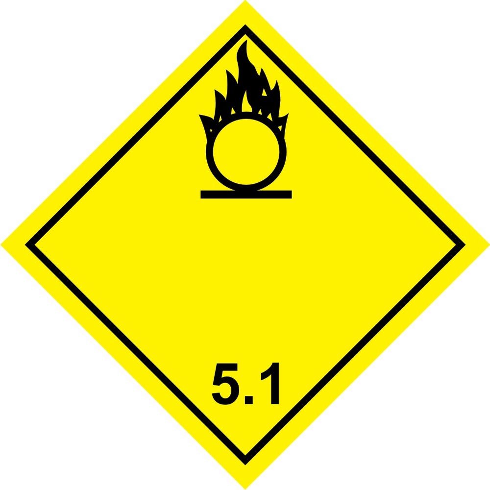 Знак-наклейка DG19 Окисляющие вещества