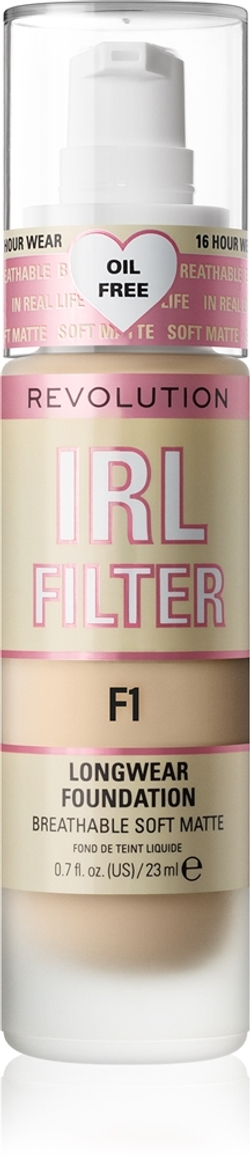 Makeup Revolution IRL Filter - Долговечная матирующая основа, 23 ml