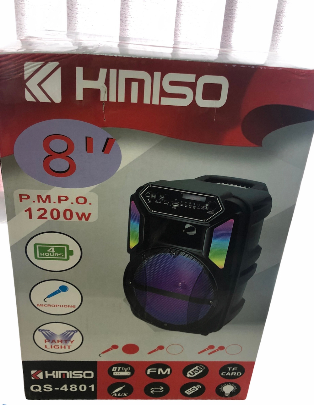 Беспроводная колонка KIMISO колонка QS-4801 с микрофоном, черный