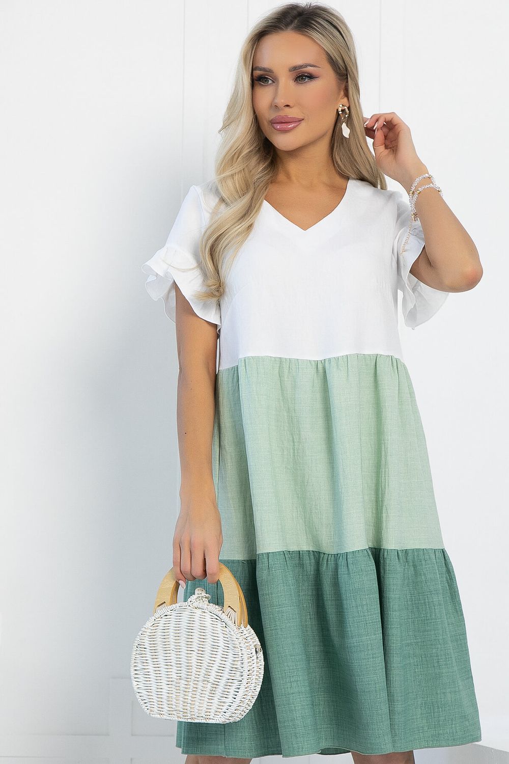 Платье Летний поцелуй (зеленое) П12822-12М LT Collection