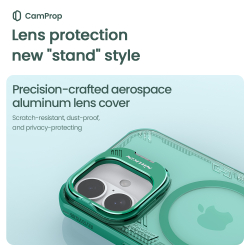 Чехол тонированный зеленый с MagSafe на iPhone 16, серия Iceblade Prop Magnetic (версия с открытой камерой) от Nillkin