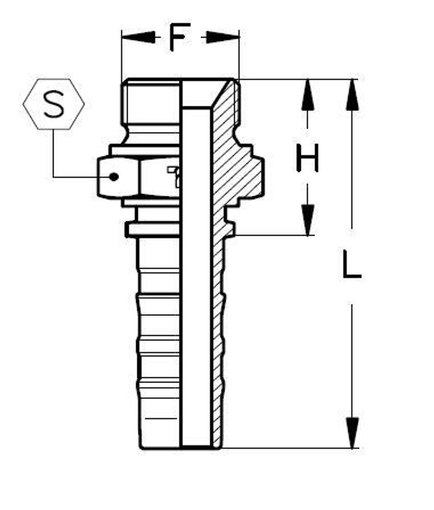 Фитинг DN 25 BSP (Ш) 1.1/4 CS