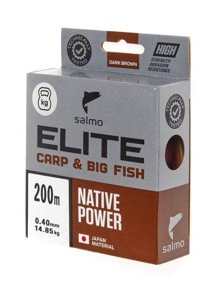 Леска монофильная Salmo Elite CARP &amp; BIG FISH 200 м, 0,40 мм