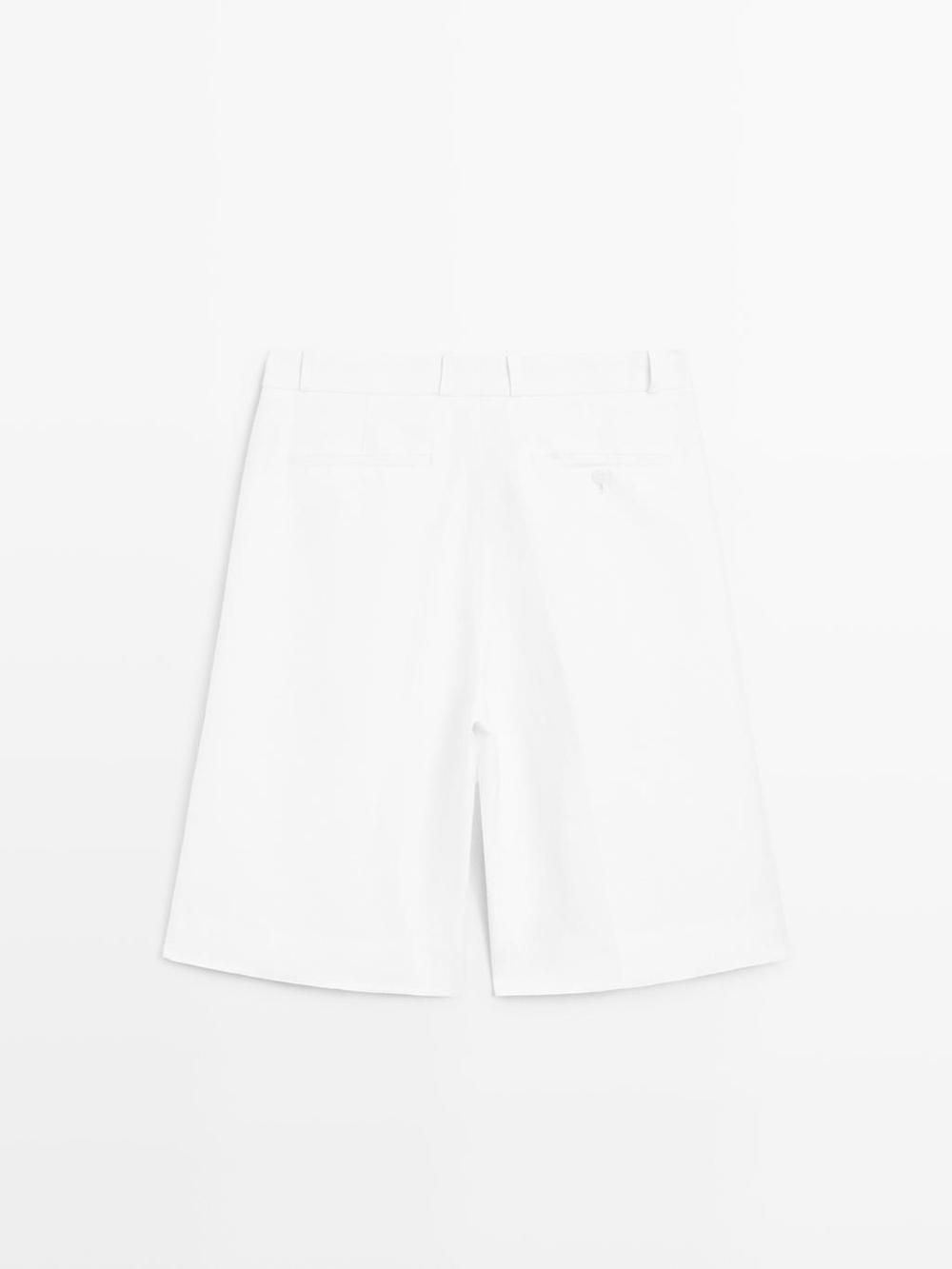 Massimo Dutti Длинные струящиеся бермуды - STUDIO, белый