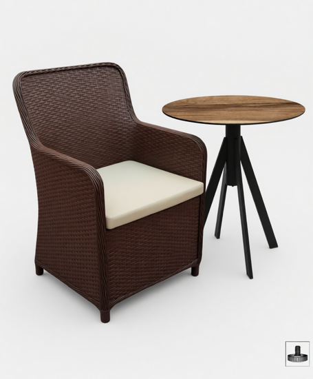 Кресло плетеное с подушками Barcelona