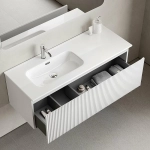 Тумба с раковиной Sancos Snob R 1.0 SNR1.0120LW/SNR1.0120RW Bianco