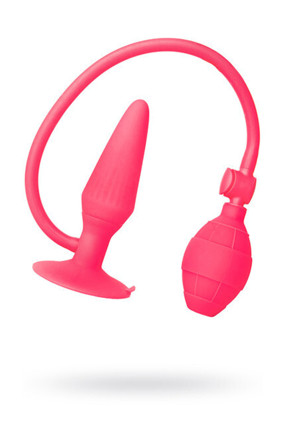 Большая анальная надувная втулка из силикона Popo Pleasure (12 см) (Цвет: ярко-розовый)