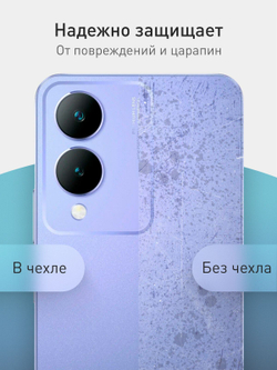 Чехол ROSCO для Vivo Y17s (арт.VV-Y17S-COLOURFUL-BLACK )