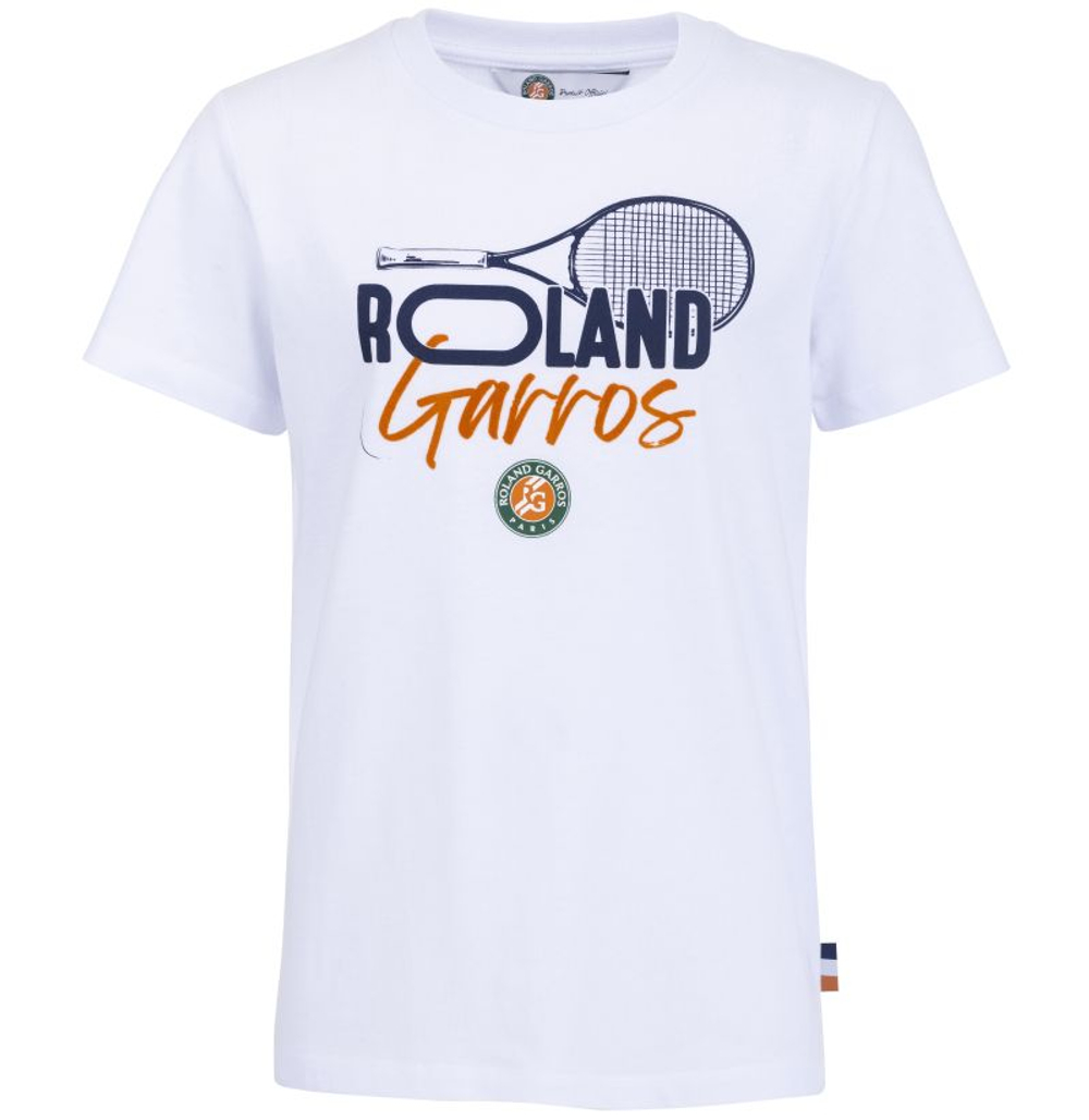 Детская теннисная футболка Roland Garros Kids Graphic - white